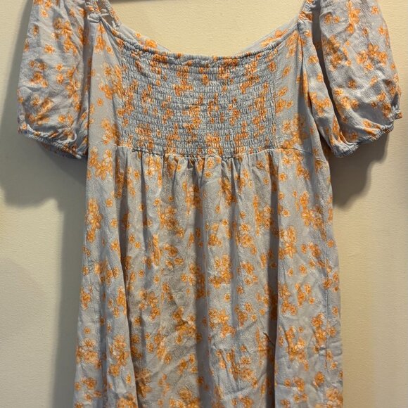 Blue and orange summer dress - Picture 3 of 4